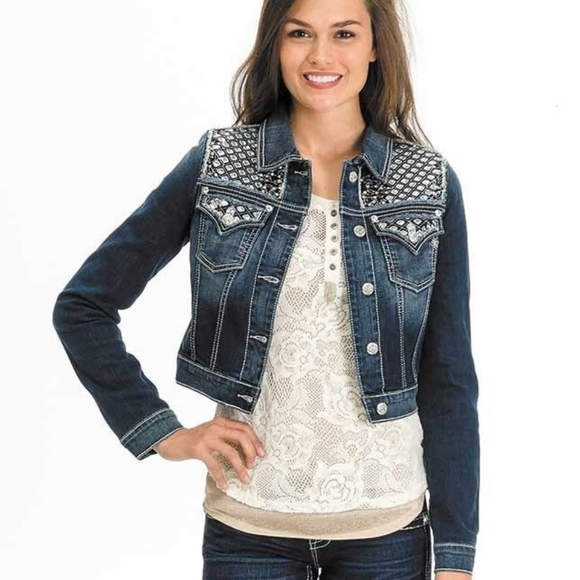 denim jacket with bling